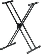 Höhenverstellbarer Twin-X-Frame-Keyboardständer von Soundlab mit Schnellverschluss